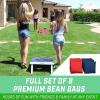 GoSports Classic Cornhole Set – Includes 8 Bean Bags, Travel Case and Game Rules (Choice of Style)
