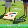 GoSports Solid Wood Premium Cornhole Sets – Choose 4 x 2 ft or 3 x 2 ft – Game Boards Include Set of 8 Cornhole Toss Bags(Tailgate Size (3ft x 2ft))
