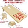 GoSports Solid Wood Regulation Cornhole Sets with LED Light Kit Bundle Pack | Choose from Blue, Red or White LEDs(Boards Set / Blue LEDs)