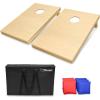GoSports Solid Wood Premium Cornhole Sets – Choose 4 x 2 ft or 3 x 2 ft – Game Boards Include Set of 8 Cornhole Toss Bags(Tailgate Size (3ft x 2ft))
