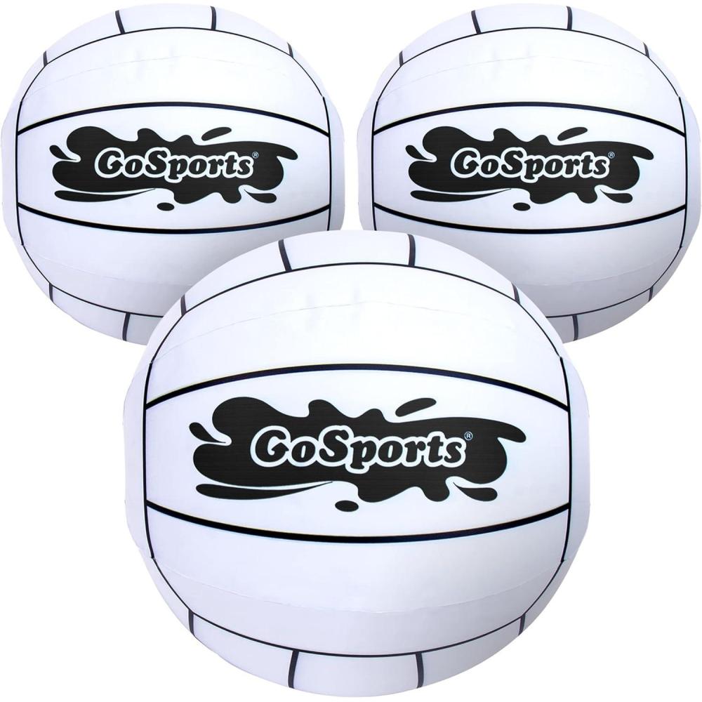 imageGoSports 12 Inch XL Inflatable Volleyball 3 Pack  Easier Rallies on an Epic Scale for All Skill Levels
