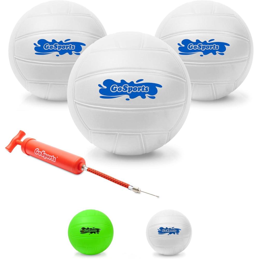 imageGoSports Water Volleyball 3 Pack Great for Swimming Pools or Lawn Volleyball GamesWhite Volleyballs  3 Pack