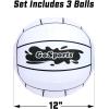 GoSports 12 Inch XL Inflatable Volleyball, 3 Pack – Easier Rallies on an Epic Scale for All Skill Levels