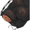 GoSports Premium Mesh Ball Bag with Sport Ball Pump, Black, Full Size