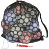 GoSports Premium Mesh Ball Bag with Sport Ball Pump, Black, Full Size