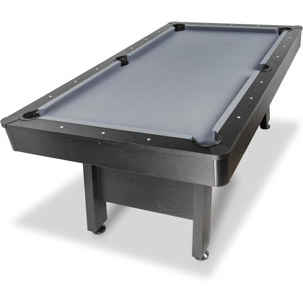 imageGoSports 7 ft Pool Tables with Wood Finish  Gray or Green Felt  Billiards Game Room Table for Adults ampamp Family  Accessories Not IncludedGray