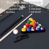 GoSports 6, 7, or 8 ft Billiards Tables – No Assembly, Choose Your Color – Portable Pool Table Includes Full Set of Balls, 2 Cue Sticks, Chalk and Felt Brush(7ft Black)