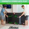 GoSports 6, 7, or 8 ft Billiards Tables – No Assembly, Choose Your Color – Portable Pool Table Includes Full Set of Balls, 2 Cue Sticks, Chalk and Felt Brush(6ft Red)