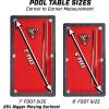 GoSports 6, 7, or 8 ft Billiards Tables – No Assembly, Choose Your Color – Portable Pool Table Includes Full Set of Balls, 2 Cue Sticks, Chalk and Felt Brush(7ft Red)