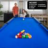 GoSports 6, 7, or 8 ft Billiards Tables – No Assembly, Choose Your Color – Portable Pool Table Includes Full Set of Balls, 2 Cue Sticks, Chalk and Felt Brush(8 ft Blue)