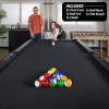 GoSports 6, 7, or 8 ft Billiards Tables – No Assembly, Choose Your Color – Portable Pool Table Includes Full Set of Balls, 2 Cue Sticks, Chalk and Felt Brush(8 ft Black)