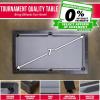 GoSports 7 ft Pool Tables with Wood Finish – Gray or Green Felt – Billiards Game Room Table for Adults & Family – Accessories Not Included(Gray)