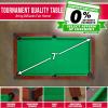 GoSports 7 ft Pool Tables with Wood Finish – Gray or Green Felt – Billiards Game Room Table for Adults & Family – Accessories Not Included(Green)