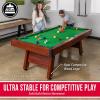 GoSports 7 ft Pool Tables with Wood Finish – Gray or Green Felt – Billiards Game Room Table for Adults & Family – Accessories Not Included(Green)