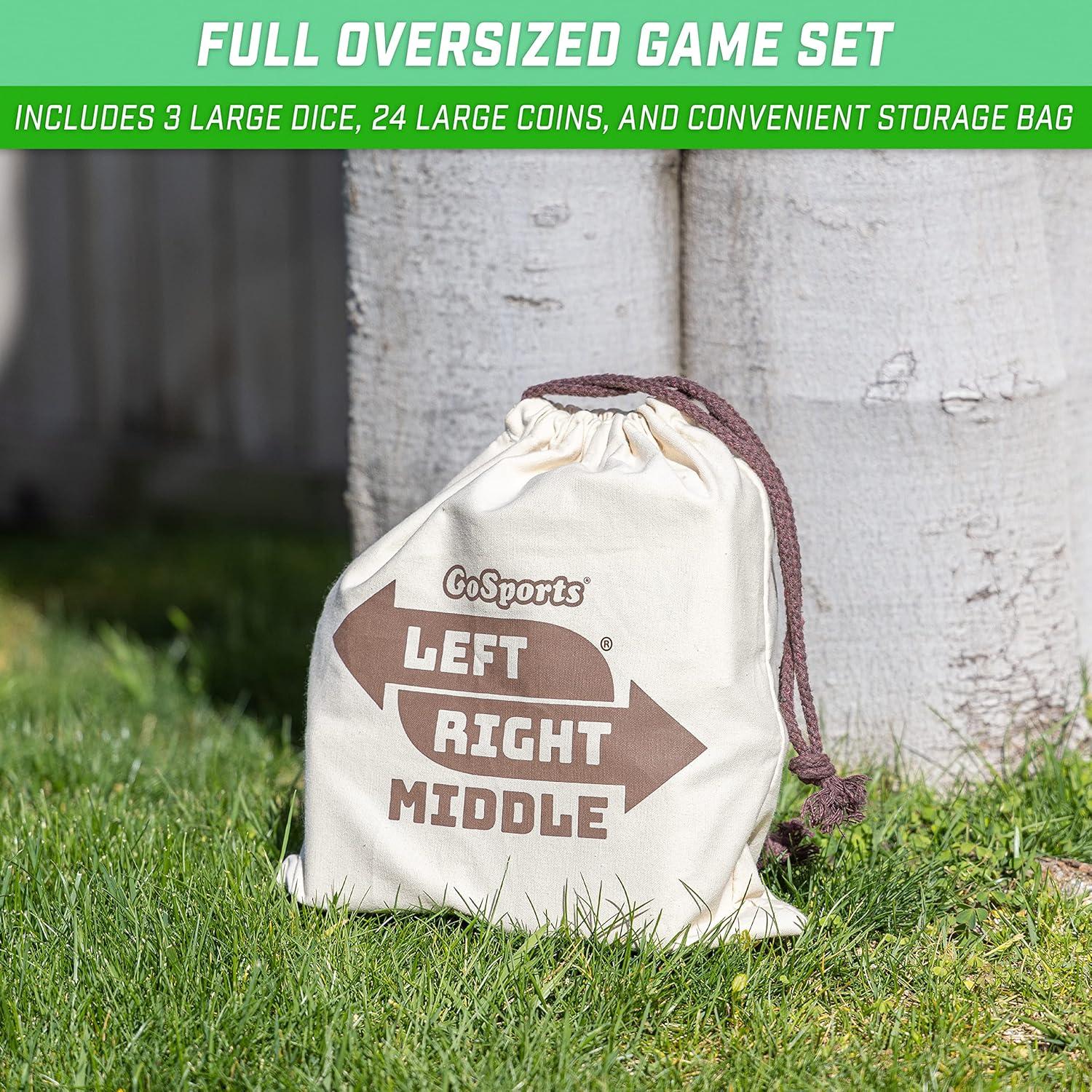 imageGoSports Left Right Middle Giant Dice Game Foam or Wood Dice 35quot for IndoorOutdoor PlayFoam Dice