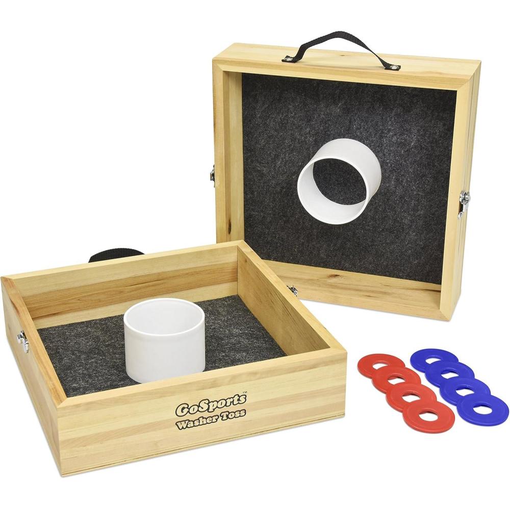 imageGoSports Premium Birch Wood Washer Toss Game