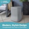 Coast Modern Outdoor Side Table Cooler- 2 in 1 Patio Decor Storage Table & Ice Chest – 25 QT – White, Gray, Sand, Stone Blue(Grey)