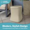 Coast Modern Outdoor Side Table Cooler- 2 in 1 Patio Decor Storage Table & Ice Chest – 25 QT – White, Gray, Sand, Stone Blue(Sand)