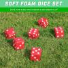 GoSports Giant 3.5 Inch Red Foam Playing Dice Set with Scoreboard (Includes 6 Dice, Dry-Erase Scoreboard and Carrying Case)