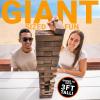 GoSports Giant Wooden Outdoor Stacking Game – Large Toppling Tower with Case(Brown Wood Stain)