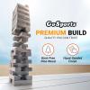 GoSports Giant Wooden Outdoor Stacking Game – Large Toppling Tower with Case(Gray Wood Stain)