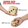 GoSports Giant Wooden Playing Dice Set with Rollzee and Farkle Scoreboard – Includes 6 Dice, Dry-Erase Scoreboard and Canvas Tote Bag – Choose 2.5 Inch or 3.5 Inch Dice)(3.5 Inch Natural Wood Dice)