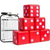 GoSports Giant 3.5 Inch Red Foam Playing Dice Set with Scoreboard (Includes 6 Dice, Dry-Erase Scoreboard and Carrying Case)