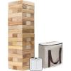 GoSports Giant Wooden Outdoor Stacking Game – Large Toppling Tower with Case(Brown)