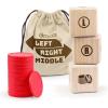 GoSports Left Right Middle Giant Dice Game – Foam or Wood Dice – 3.5″ for Indoor/Outdoor Play(Natural)