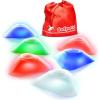 GoSports Modern Light Up Cones – Cycle Between 4 LED Colors for Sports, Traffic Safety, and Glow in The Dark Games – 6 Pack
