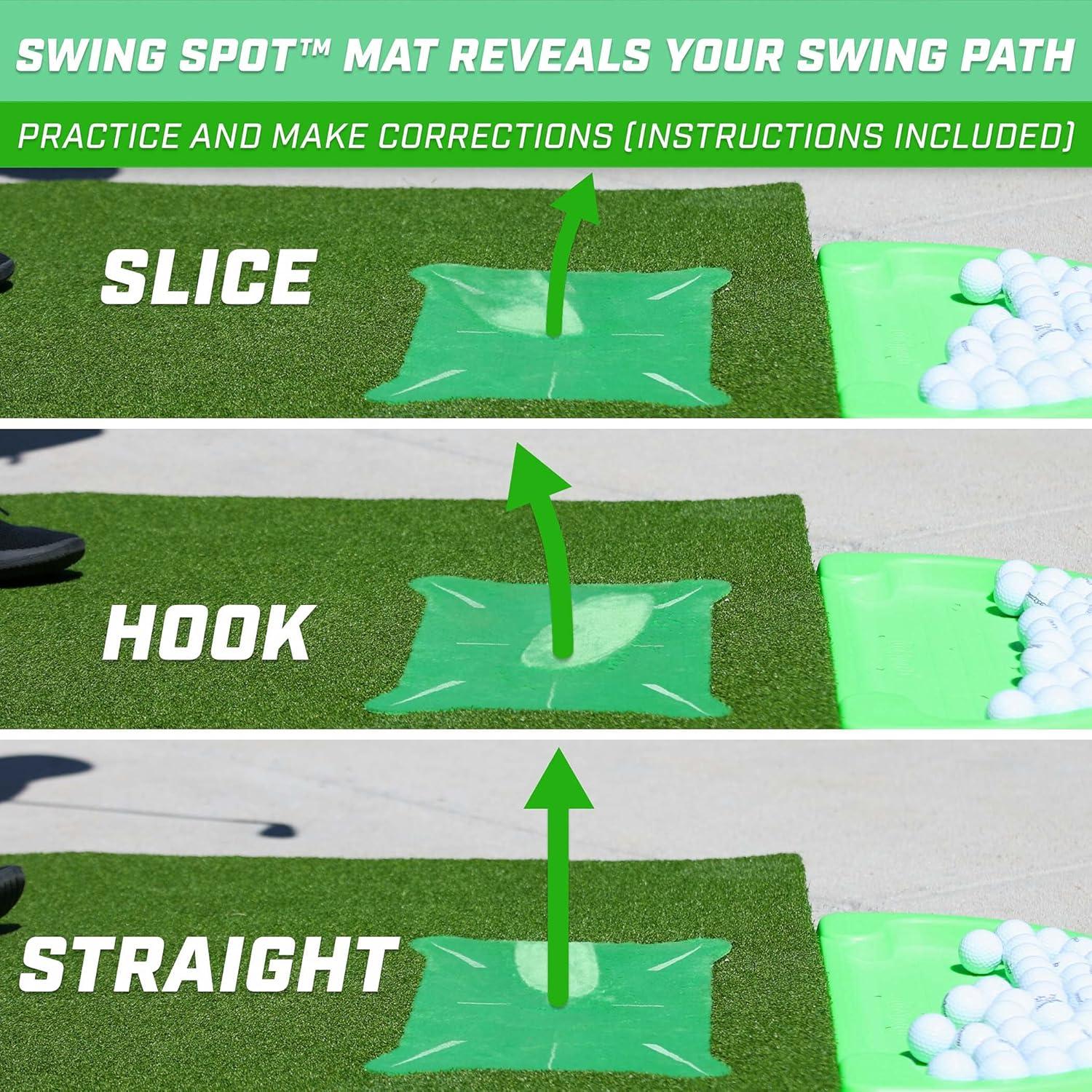 imageGoSports 5 ftx4 ftPRO Golf Practice Hitting Mat Includes 5 Interchangeable Inserts for The Ultimate atHome Instruction