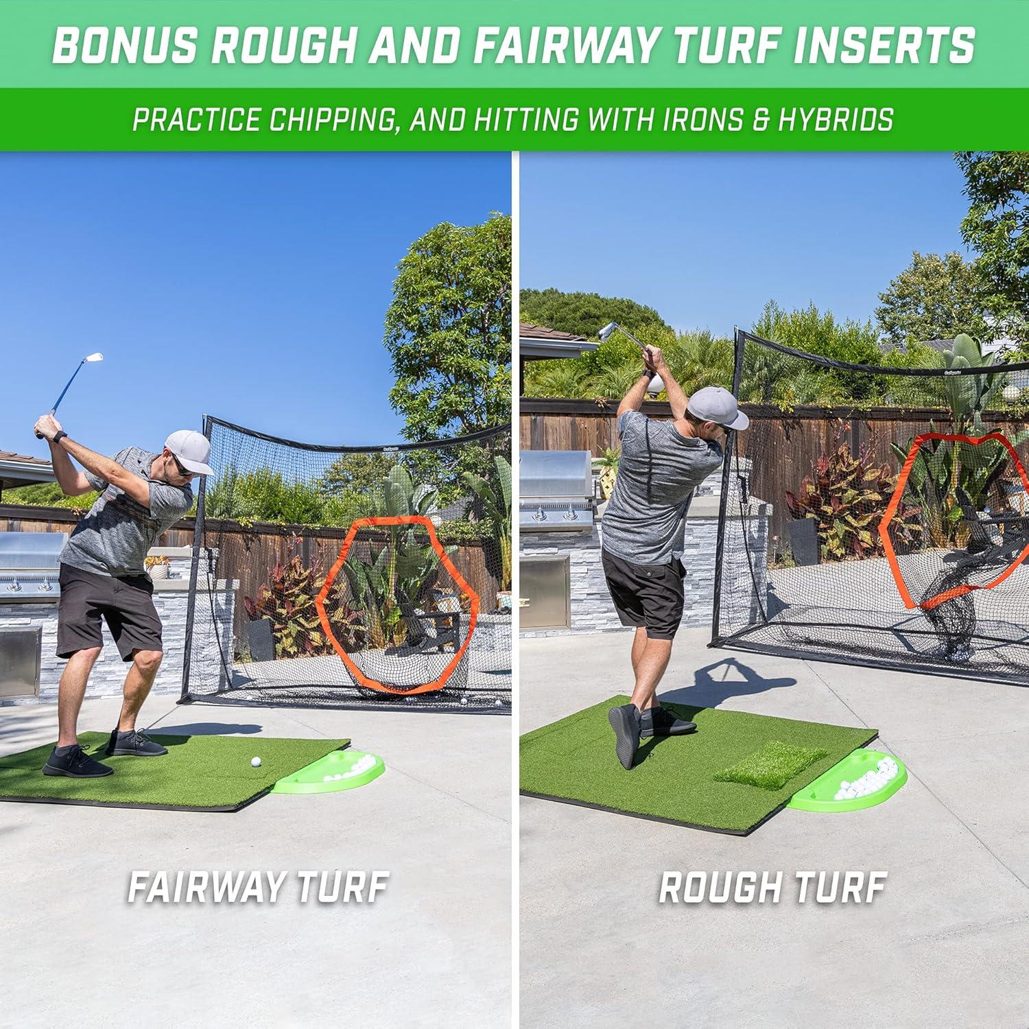 imageGoSports 5 ftx4 ftPRO Golf Practice Hitting Mat Includes 5 Interchangeable Inserts for The Ultimate atHome Instruction