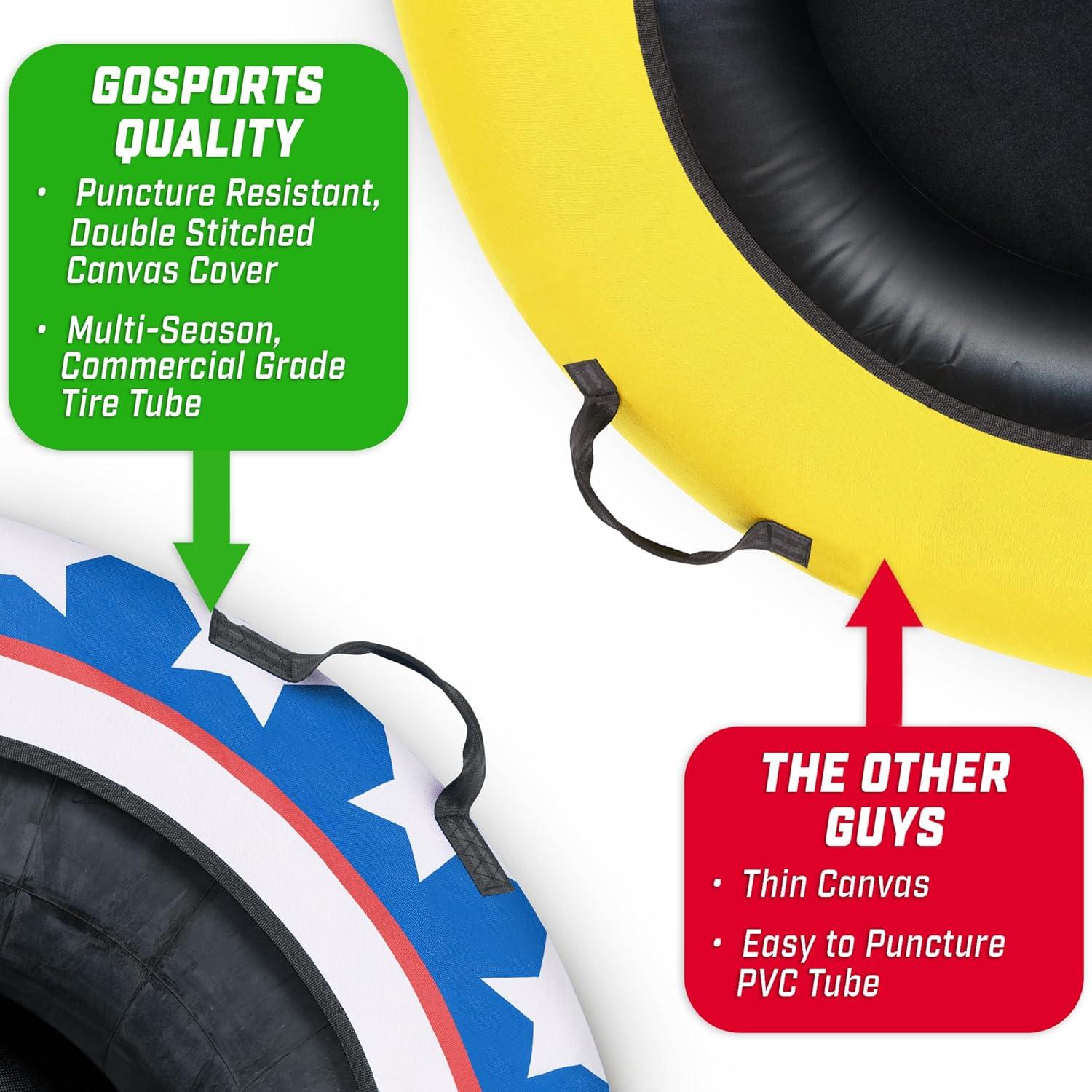 imageGoSports Heavy Duty Snow Tubes 44Red White Blue