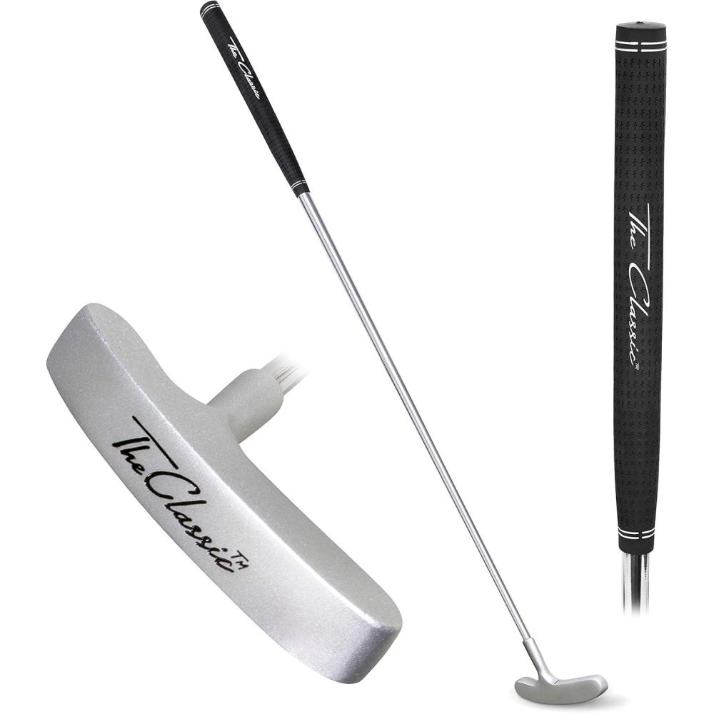 imageGoSports Classic Golf Putter Choose Between 2 Way or Blade Putter 35quot Length with Premium GripSilver