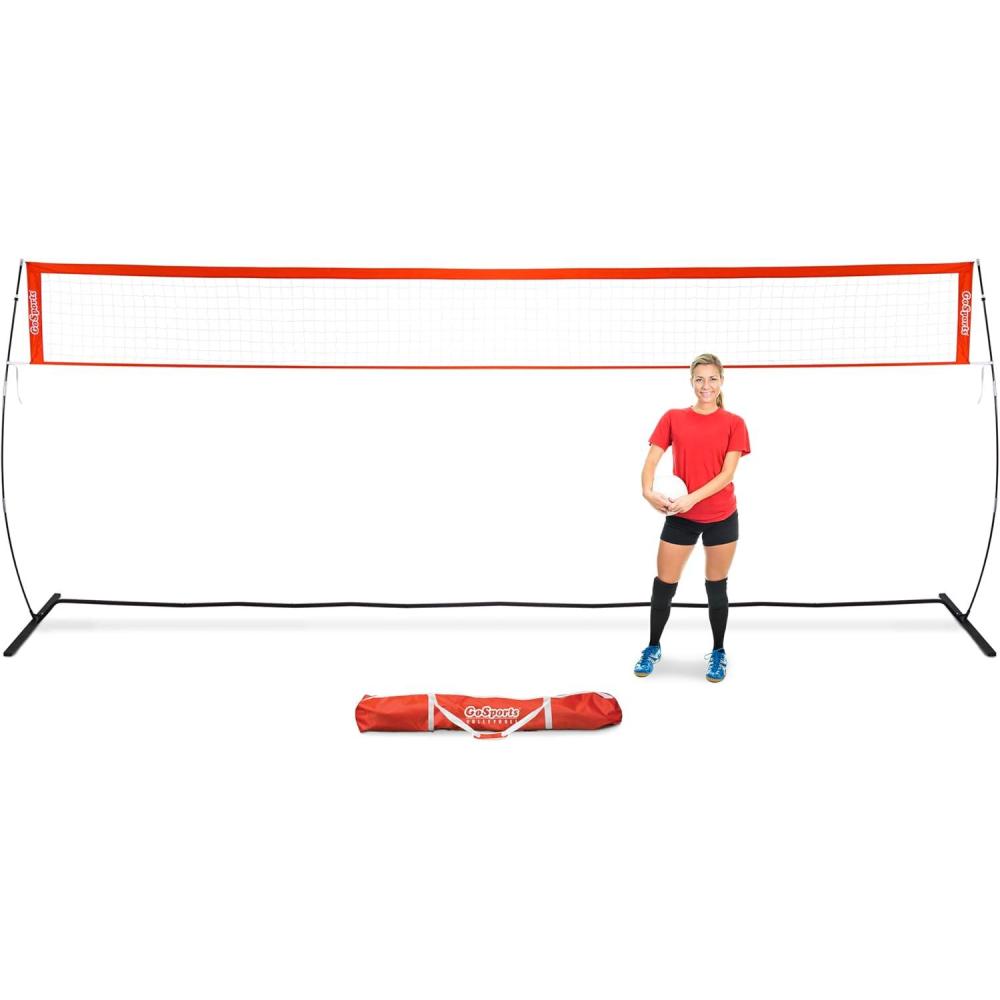 imageGoSports Freestanding Volleyball Training Net  12 ft or 20 ft  Indoor our Outdoor Use Instant Setup and Height Adjustable20 ft