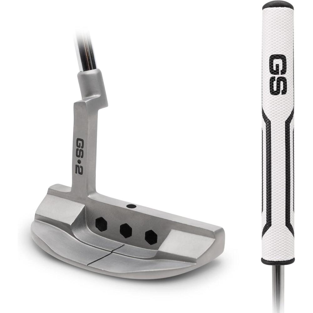 imageGoSports GS2 Tour Golf Putter Choose Oversized Grip or Traditional Grip 34 RightHanded Mallet Putter with Milled FaceOversized Grip