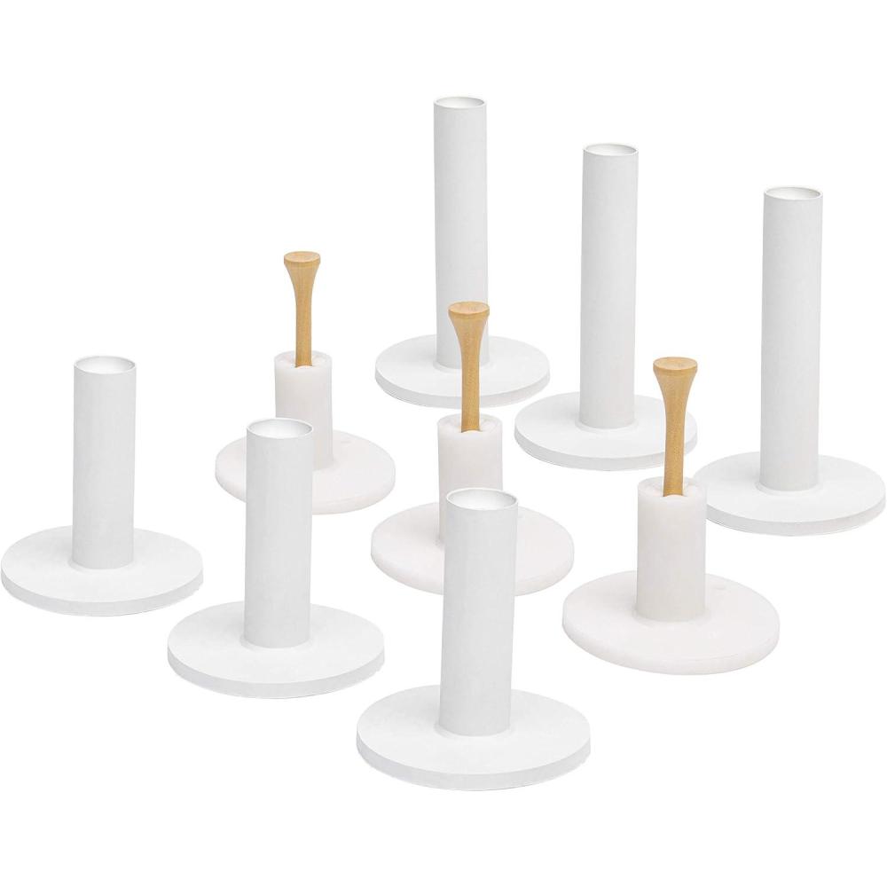 imageGoSports Rubber Golf Tees 9 Pack  3x of 15 Inch 225 Inch and 35 Inch Tees  Universal with Artificial Turf Golf Mats