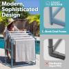 Coast Modern Pool Towel Rack – Choose Your Color – Outdoor & Indoor 5 Beach Towel PVC Drying Rack(Stone Blue)