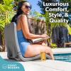 Coast Modern Portable Poolside Chair – Adult Foldable Flip Chair for Pool, Beach, Tailgating & Stadium – Durable Plastic with Back Support(Grey)