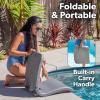 Coast Modern Portable Poolside Chair – Adult Foldable Flip Chair for Pool, Beach, Tailgating & Stadium – Durable Plastic with Back Support(Grey)