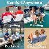 Coast Modern Portable Poolside Chair – Adult Foldable Flip Chair for Pool, Beach, Tailgating & Stadium – Durable Plastic with Back Support(Sand)