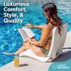 Coast Modern Portable Poolside Chair – Adult Foldable Flip Chair for Pool, Beach, Tailgating & Stadium – Durable Plastic with Back Support(White)