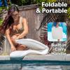 Coast Modern Portable Poolside Chair – Adult Foldable Flip Chair for Pool, Beach, Tailgating & Stadium – Durable Plastic with Back Support(White)