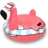GoFloats Winter Snow Tubes – Choose from Unicorn, Disney’s Frozen, Ice Dragon, Polar Bear, Penguin, Flamingo – Inflatable Sled for Kids and Adults(Pink)