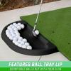 GoSports All-Weather Golf Ball Trays with 70 Ball Capacity – Black or Green – Compatible with All Hitting Mats(Black)