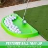 GoSports All-Weather Golf Ball Trays with 70 Ball Capacity – Black or Green – Compatible with All Hitting Mats(Green)