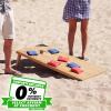 GoSports Bamboo Cornhole Toss Game Set with 8 Bean Bags & Carrying Case – Choose Regulation or Tailgate Size Boards(Regulation Size (4ft x 2ft))
