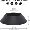 GoSports Black Ball Stand & Holder for Sports Balls (Basketballs, Baseballs, Footballs, Soccerballs) – 3 Pack Matte Black