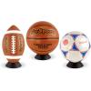 GoSports Black Ball Stand & Holder for Sports Balls (Basketballs, Baseballs, Footballs, Soccerballs) – 3 Pack Matte Black