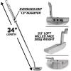 GoSports GS2 Tour Golf Putter – Choose Oversized Grip or Traditional Grip – 34” Right-Handed Mallet Putter with Milled Face(Oversized Grip)